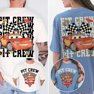 Custom Birthday Two Fast Pit Crew Lightning McQueen Shirts, Family Birthday Matching Disney Cars, Pixar Pier, Birthday Boy Tee, WDW BlueJean/Indigo Blue