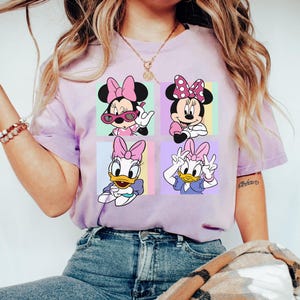 Retro Minnie and Daisy Face Shirt, Best Friend Ever Shirt, Disney Bestie Matching Shirt, Disney Girls Trip Shirt, Minnie Mouse Daisy Duck