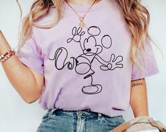 Retro Mickey Mouse Sketch Shirt, Disneyworld Tee