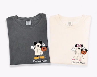 Maglietta personalizzata Disney di Topolino per Halloween, viaggio Disney di Halloween nella stagione spettrale, vacanza in famiglia Disney, maglietta con costume Disney