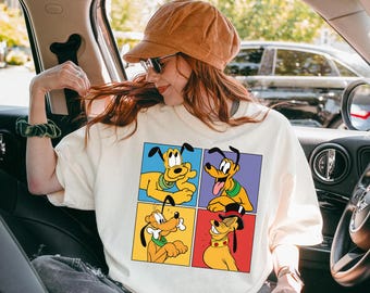 Retro Pluto Dog Shirt, Disney Shirt For Women, Disney Ear Shirt, Women's Unisex Disney T-shirt, Disney Shirt For Kids, Mickey And Pluto