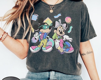 Retro Disney Mickey Minnie 80's Shirt, Disney Vintage Shirt, Magic Kingdom Shirt, Disneyland Vacation, Disneyworld Shirt, Disney 80s Shirt