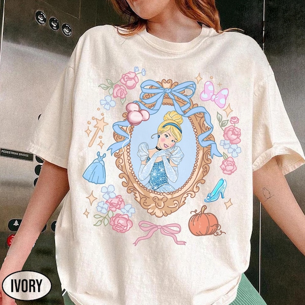 Cute Coquette Bow Cinderella Princess Shirt, Magic Kingdom Shirt, Girly Disney Trip Shirt, Walt Disney World, Disney Princess Shirt
