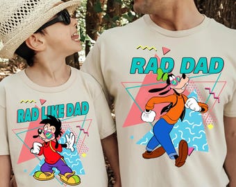 Maglietta "Papà fantastico e papà fantastico", Goofy Max papà e figlio, Festa del papà a Disneyland, Disneyworld, regalo per marito, papà e figlio