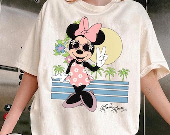 Retro Minnie Beach Summer Shirt, Minnie Beach Shirt, Summer Vibes Shirt, Disney Beach Girly Shirt, Disneyland Trip Shirt, Disney Holiday Tee