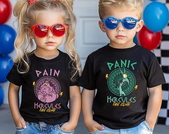 Cute Pain and Panic Hercules Fan Club Shirt, Disneyland Kids Shirt, Disneyworld T-shirt, Hercules Disney