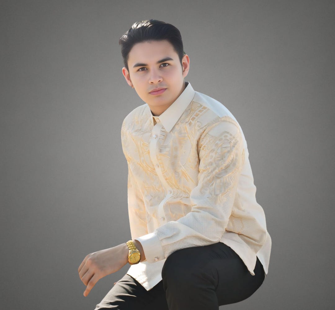 Embroidered Calado Barong Tagalog | Filipino Formal Wear - Etsy