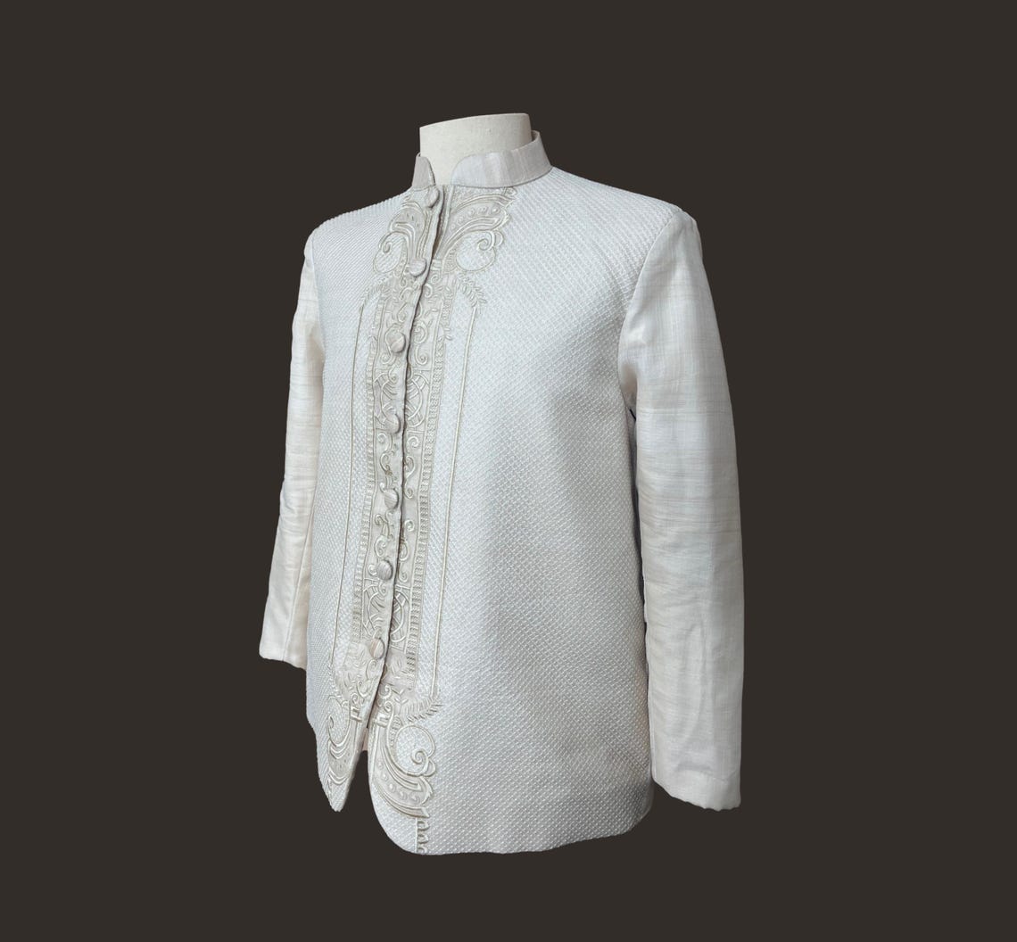 Calado Embroidered Barong Tagalog Coat: Piña Cocoon Fabric - Etsy