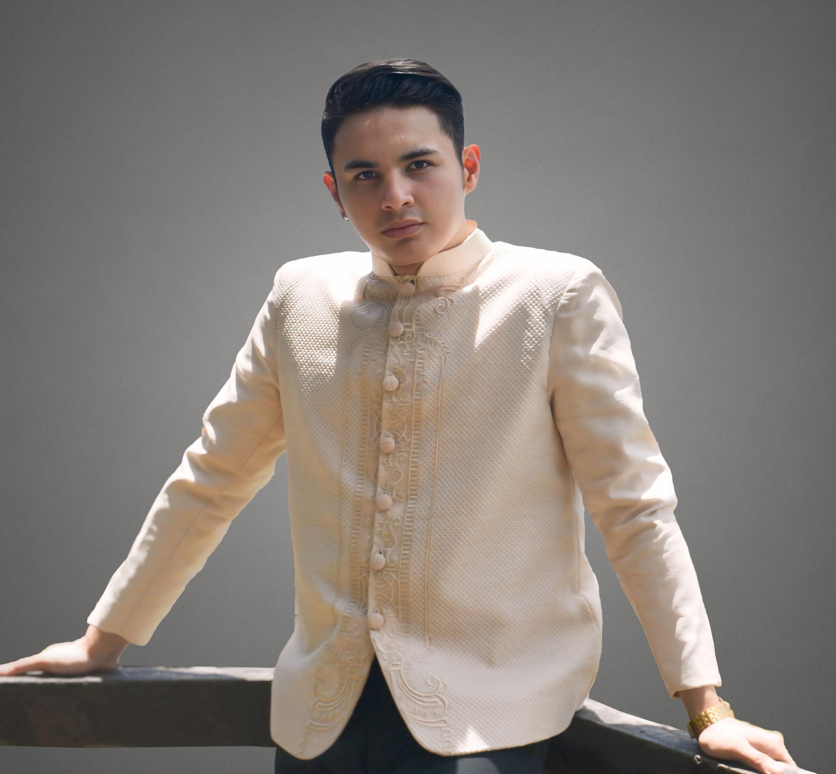 Calado Embroidered Barong Tagalog Coat: Piña Cocoon Fabric - Etsy