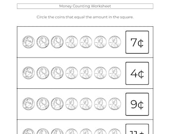 10 Printable Counting Money Worksheets – Practice Recognise And Count Money (PDF)