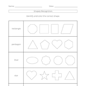 20 Printable Shape Tracing Worksheets: Preschool & Kindergarten Learning (PDF)