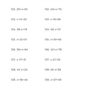10 printable basic algebra worksheets for beginners – solving algebraic equations and algebraic expressions. Beginning algebra practice with simple and basic algebra worksheets, perfect for learning and solving basic algebra for beginners