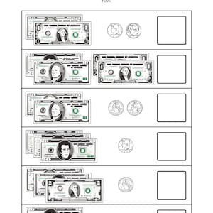 10 printable money counting worksheets for kindergarten and preschool math learners. Learn and practice coin and bill counting more easily. These counting money kids worksheets focus on money math skills to help build confidence in counting money.