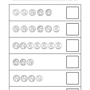 10 printable money counting worksheets for kindergarten and preschool math learners. Learn and practice coin and bill counting more easily. These counting money kids worksheets focus on money math skills to help build confidence in counting money.