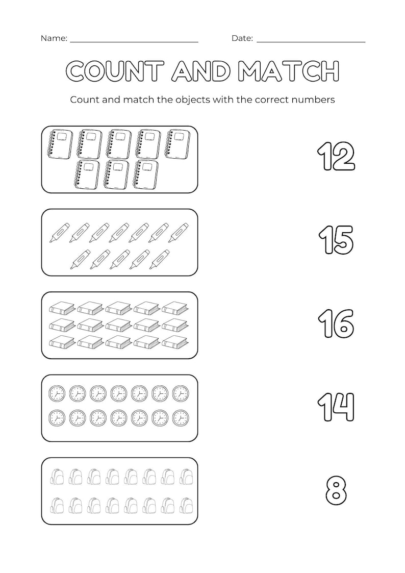 20 printable 1-20 counting worksheets for kids – count and color, count and match, counting objects – the best counting practice activities for kids. This money counting worksheet helps children understand and learn coin counting, counting money with bills, and both combined.