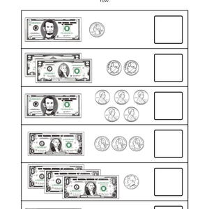 10 printable money counting worksheets for kindergarten and preschool math learners. Learn and practice coin and bill counting more easily. These counting money kids worksheets focus on money math skills to help build confidence in counting money.