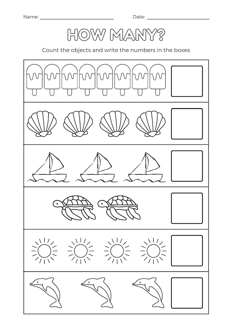 20 printable 1-20 counting worksheets for kids – count and color, count and match, counting objects – the best counting practice activities for kids. This money counting worksheet helps children understand and learn coin counting, counting money with bills, and both combined.