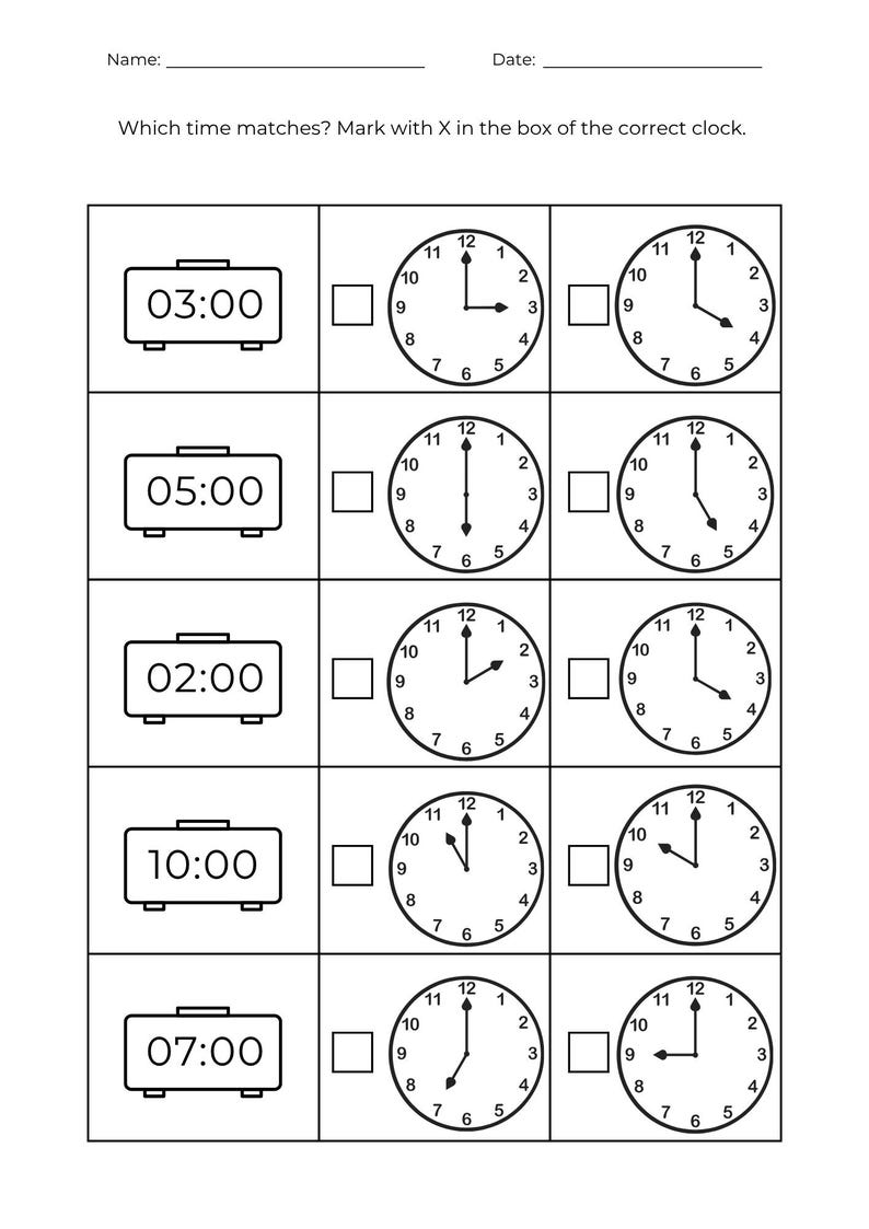 15 Printable Digital Clock Worksheets: Learn to Tell Time - Printable ...
