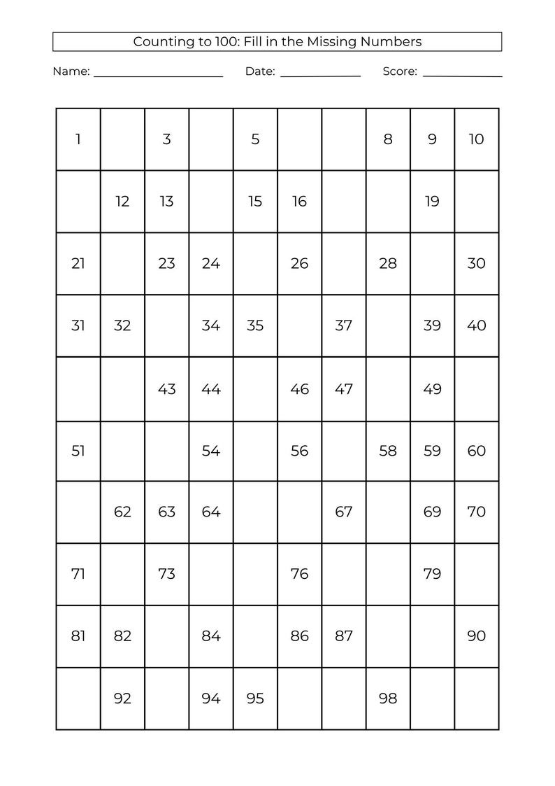 20 Printable Skip Counting Worksheets: Math Activities for Kids (PDF ...