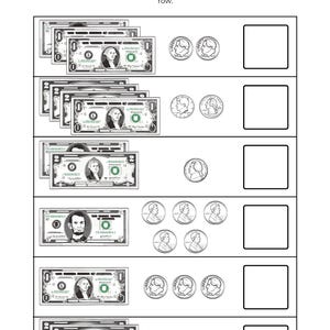 10 printable money counting worksheets for kindergarten and preschool math learners. Learn and practice coin and bill counting more easily. These counting money kids worksheets focus on money math skills to help build confidence in counting money.