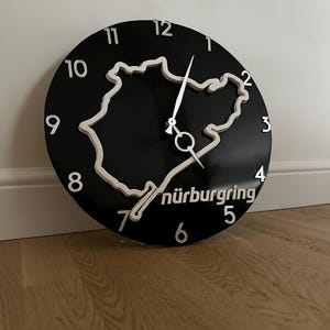 Relojes de resina epoxi de Nurburgring con mapa de pista y luz.