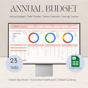 Ultimate Annual Budget Spreadsheet Google Sheets Budget Template Monthly Budget Planner Family Weekly Yearly Budget Tracker Instant download