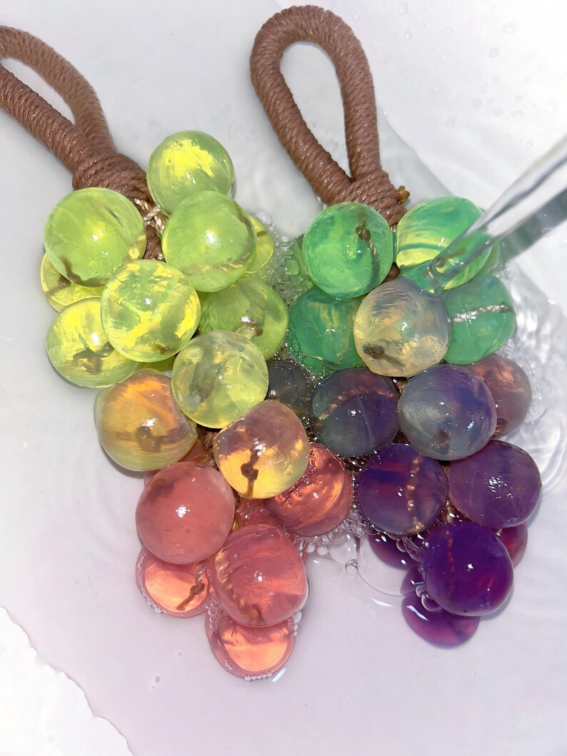 Colorful Grape Cluster Soap, Handmade Fruit Shape Bath Bar, Eco Gift ...