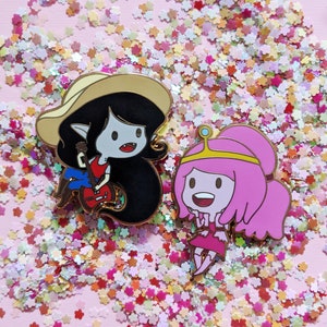 Marceline and Princess Bubblegum What was Missing Adventure Time Enamel Pin 1.75 image 1