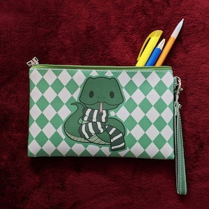 School of Magic Snake House - Accessory and Cosmetic Wristlet Bag