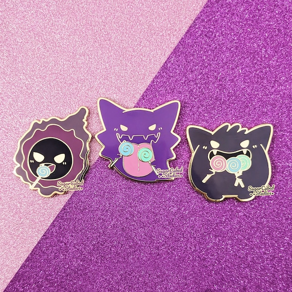 Ghostly Trio, Pocket Monster Enamel Pin Collection