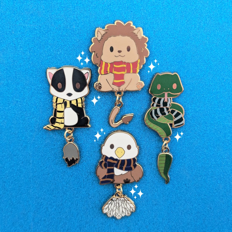 Casa Mágica Animal Mascota Esmalte Pin Set of 4