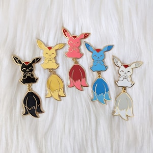 Carbuncle Dangle Tail Enamel Pin