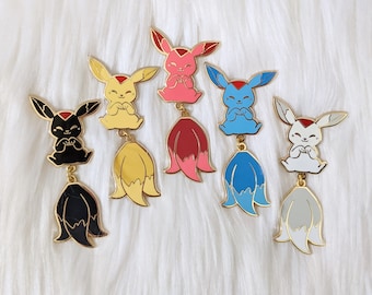 Carbuncle Dangle Tail Enamel Pin