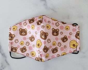 Hunny Bear Anti-Dust Face Masks (Non-Medical) with Pocket and Charcoal Filter