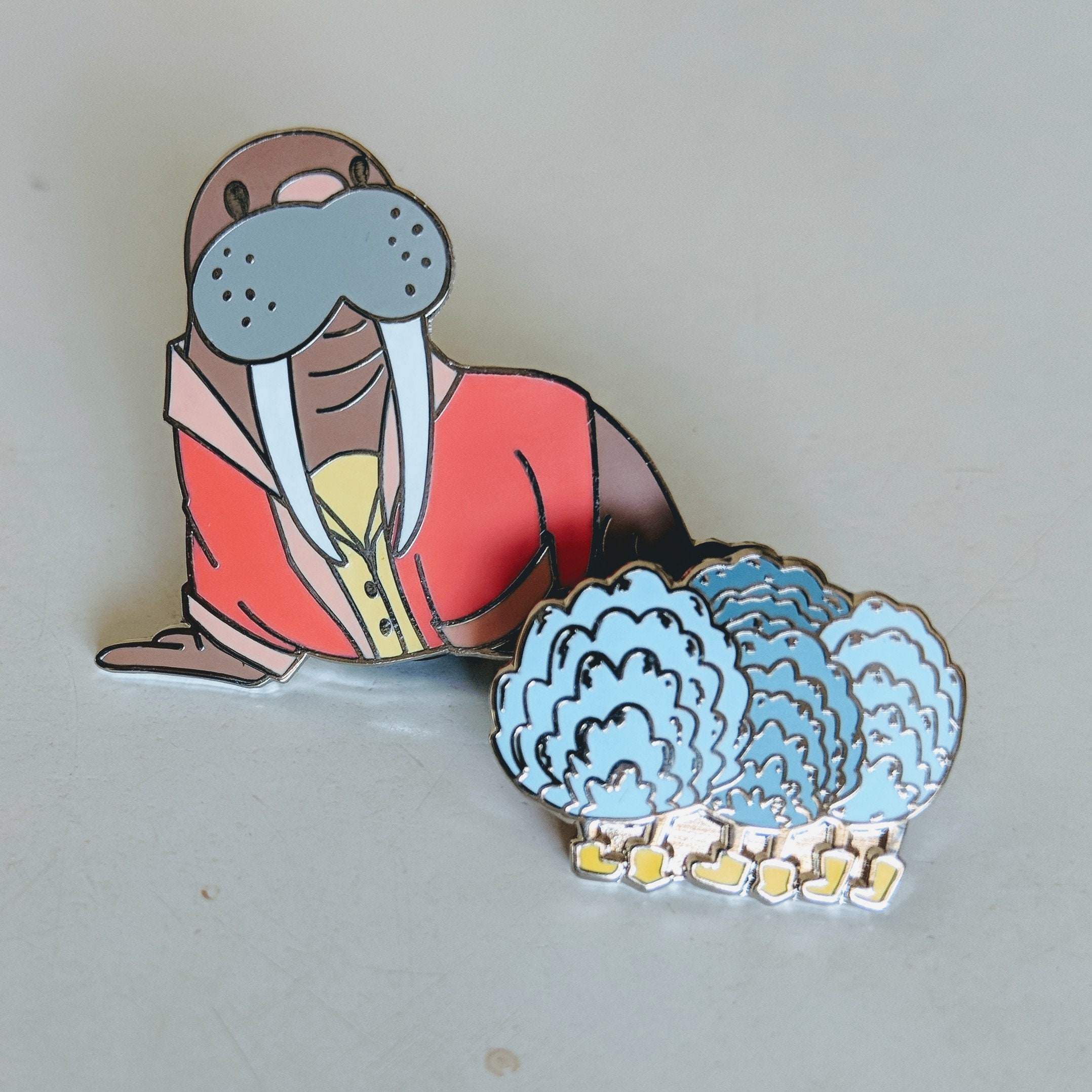 Walrus and the Clams Enamel Pin Alice in Wonderland Hard Etsy