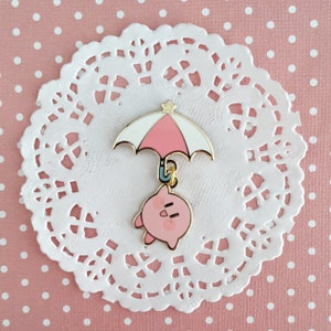 Kirby's Umbrella - Dangle Enamel Pin