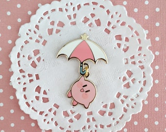 Kirby's Umbrella - Dangle Enamel Pin