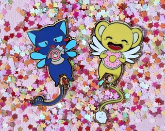 Kero and Suppi Dangle Tail Delight - Card Captor - Enamel Pins