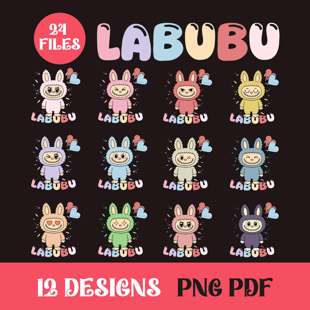 Labubu Characters, Digital Download, Printable Stickers & Crafts - Etsy