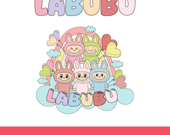 Labubu Clipart SVG PNG PDF - digital download