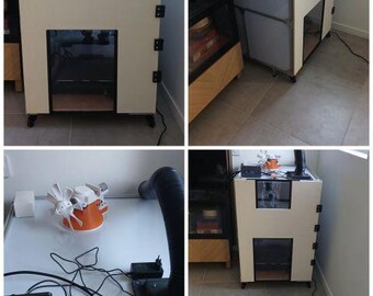 Muebles impresos en 3D de gran formato | planos de fabricación, archivos STL y DXF, guía de montaje y lista de materiales.