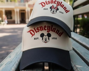 Matching Disneyland Couple Hats, Embroidered Disney Inspired Caps, His and Hers Baseball Hat Set, Park Trip Gift for Couples