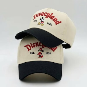Vintage Disneyland-hoed met Mickey, Disney baseballpet uit 1955, retro geborduurde Disney-hoed cadeau voor parkuitstapjes en fans, magische parkhoed