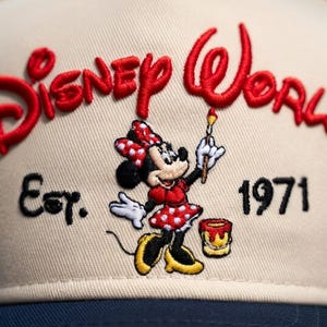 Disney World-hoed met Mickey en Minnie, Disney baseballpet 1971, retro geborduurde Disney-hoed cadeau voor parkuitstapjes en fans, magische parkhoed afbeelding 2