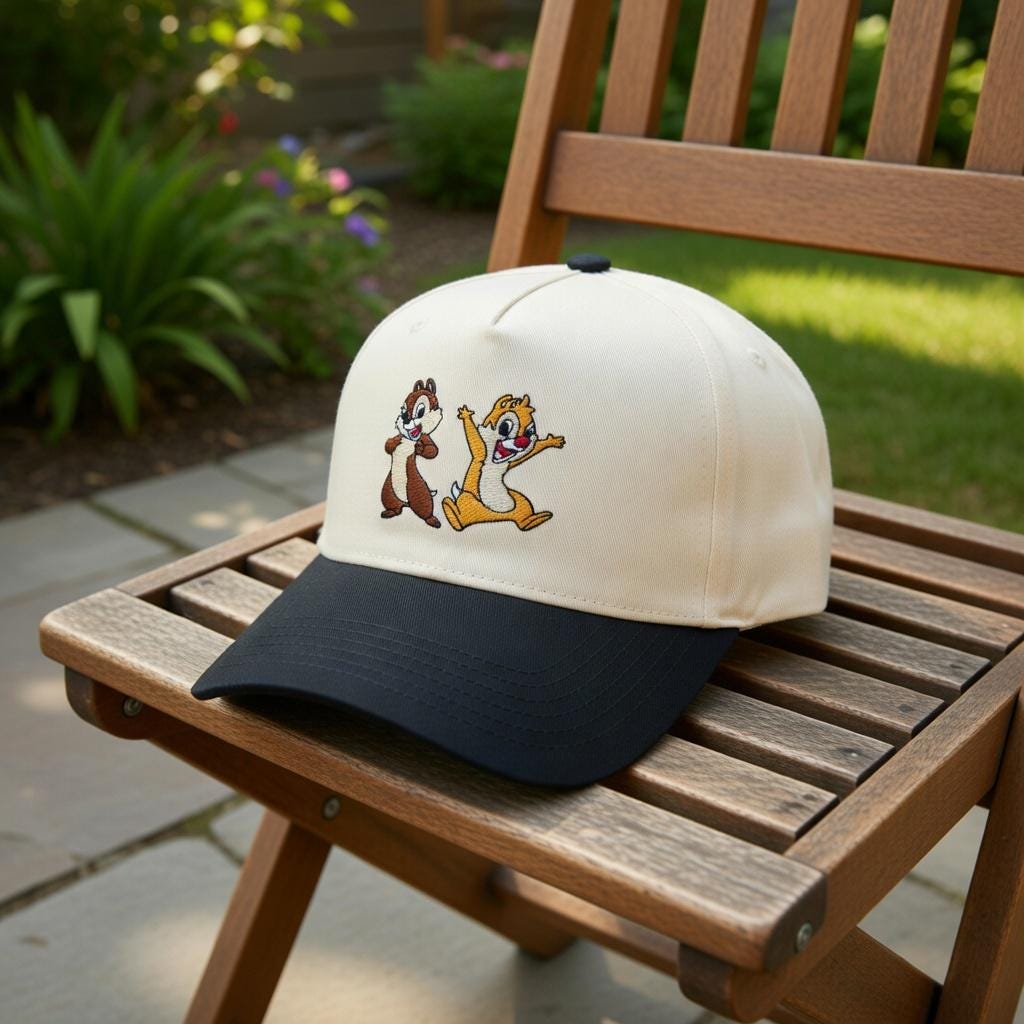 Disney Chip and Dale Hat, Cute Cartoon Embroidered Cap, Two-tone ...