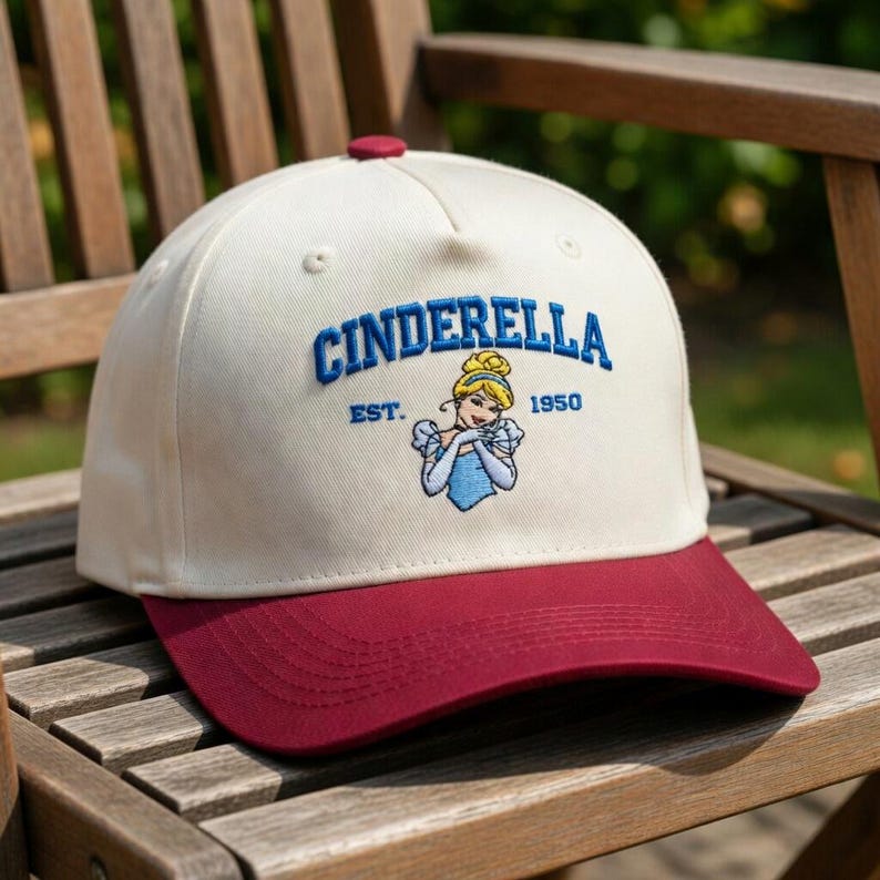 Disney Princess Embroidered Caps – Ariel, Cinderella, Snow White ...