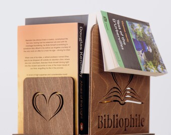 Book Organizer for Desk, Book Stand / Holder, Book Gifts for Book Lovers /Readers, Librarian Gifts, Book Nook, Gift for A Close Friend