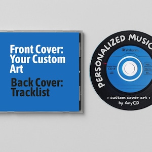 CD personnalisé de mix musicaux : liste de lecture personnalisée, écrin, pochette personnalisée