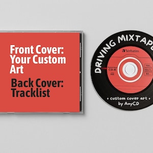 CD Mixtape personnalisé : liste de lecture de musique personnalisée, design vinyle rétro