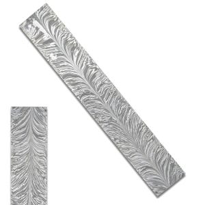 Handmade Damascus Steel Billet, Feather Pattern Damascus Billets for Knife Making, Damascus Blank Bar, Blank Blade Making Bar 12" x 2" x 5mm